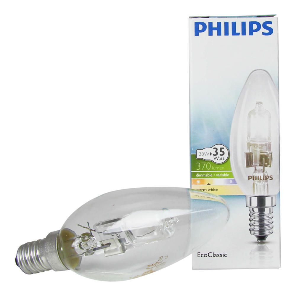 Philips EcoClassic 28W E14 230V B35 Klar Philips EcoClassic 28W E14 230V B35 Klar